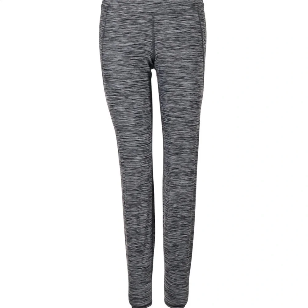 H&M Sport leggings. Gray striped design. Skinny leg size S